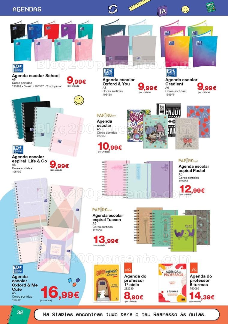 Antevisão Folheto STAPLES Regresso às Aulas Promoções de 17 agosto a 30 setembro